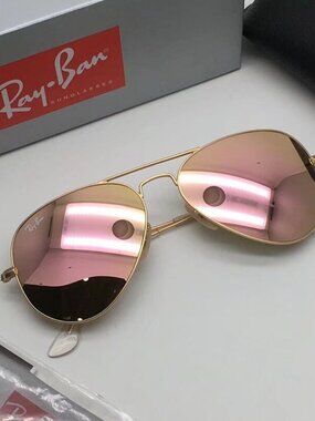 Ray-Ban 3025 Pink Aviator Sunglasses 58mm